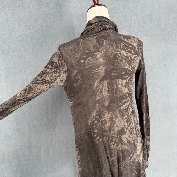 AllSaints Spitalfields Jacks Place Reflection Long Cardigan 6 Cotton Blend Brown - Picture 7 of 12